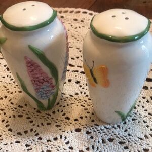 Hand-Painted Floral Ceramic Shakers